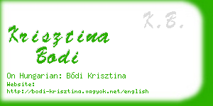 krisztina bodi business card